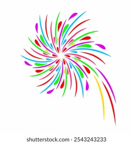 illustrator vector graphics of design elements colorful fireworks splashes