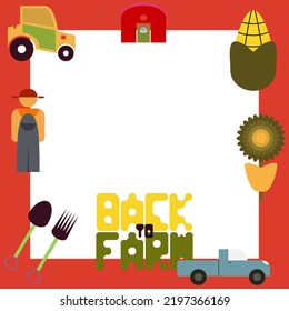 illustrator vector graphics of farming return template