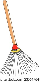 escoba exterior de ilustrador vectorial 