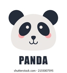 Illustrator vector image of a cute and elegant panda head. perfect for t-shirt backgrounds, mugs, food products etc