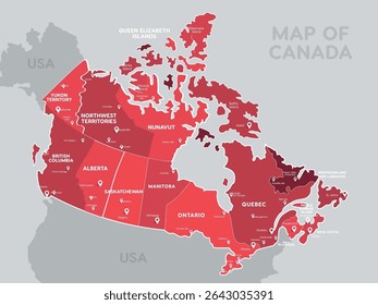 Illustrator Vector Map of Canada