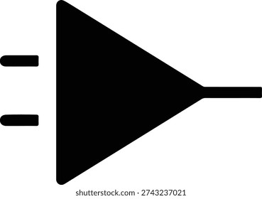 Illustrator Vector Operational Amplifier electronic symbol op amp silhouette