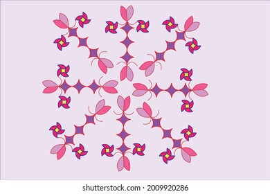 illustrator vector rangoli with different symbols