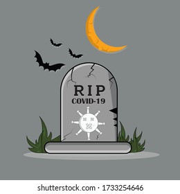 Illustrator vector Rip Covid -19 good use for wallpaper, banner.etc 