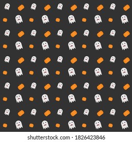 Illustrator vector of seamless wallpaper Halloween festival