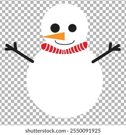 Illustrator vector snowman suitable for celebrating Christmas