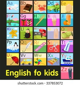 Illustrator of vocabulary A - Z alphabet
