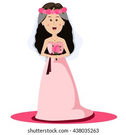 Illustrator of wedding women