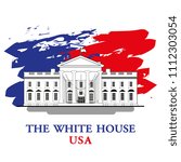 Illustrator of white house USA. Vector Illustration
