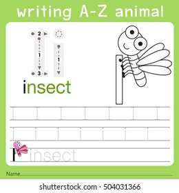 Illustrator of writing a-z animal i