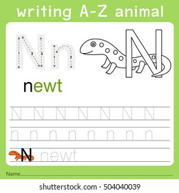 Illustrator of writing a-z animal n