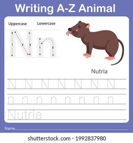 Illustrator of writing a-z animal nutria