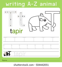 Illustrator of writing a-z animal t