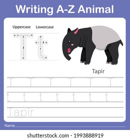 Illustrator of writing a-z animal tapir