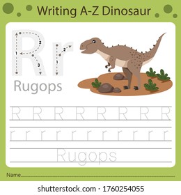 Illustrator of writing a-z dinosaur R