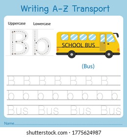 Illustrator of writing a-z transport B