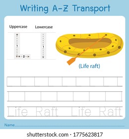 Illustrator of writing a-z transport L