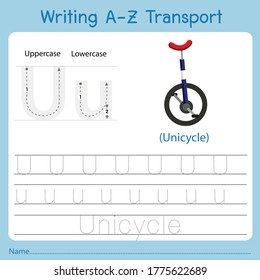 Illustrator of writing a-z transport U