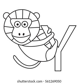 Illustrator of y yellow baboon