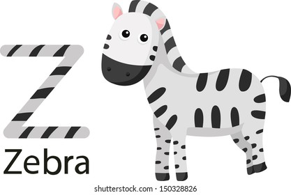 Illustrator of Z with zebra