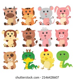 Illustrator of Zodiac animal cute