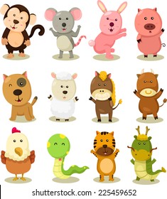 Illustrator of zodiac animal set