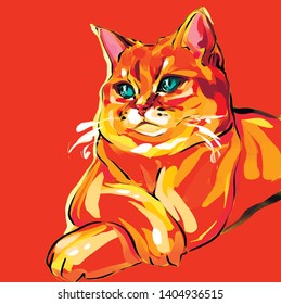 illustrators cat, art vector, poster cats