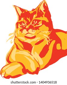 illustrators cat, art vector, poster cats