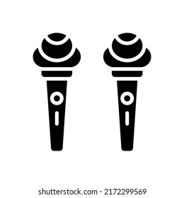 Illustrattion microphone icon isolated on white background logo design