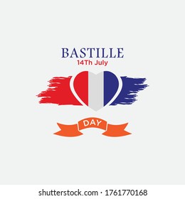 illustrstion logo bstille day vector icon