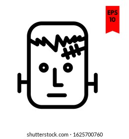 illustrtaion of frankenstein flat icon