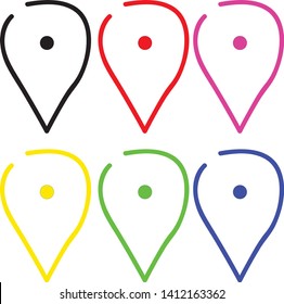illustrtaion of location flat icon