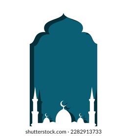 Illustrtation vector graphic of mosque dome background with shadow effect. flat design style with shadow. suitable for the design of greeting cards, flyers, banners etc. vector design templates