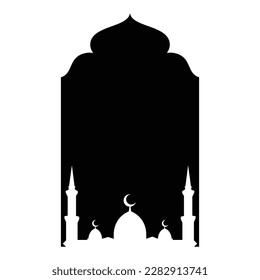 Illustrtation vector graphic of mosque dome background with shadow effect. flat design style with shadow. suitable for the design of greeting cards, flyers, banners etc. vector design templates