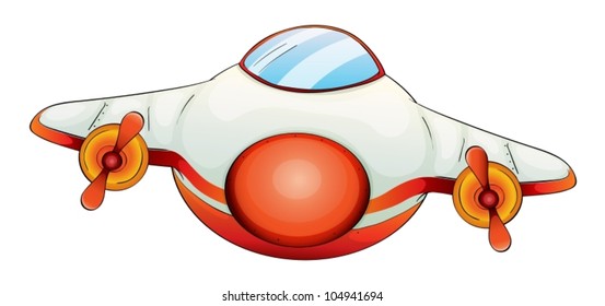 Illustrtion of a plane on white