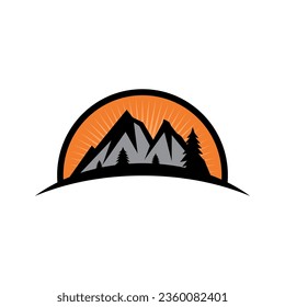 Illustrtion vector graphic for mountains logo, good for outdoor companies