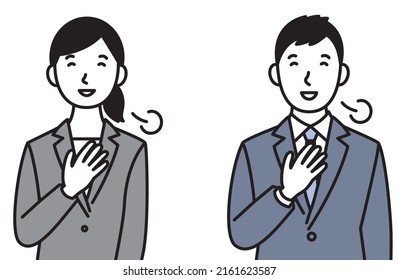 illusts set with various facial expressions.（A man in a suit）