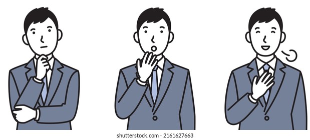 Illusts Set Various Facial Man Stock Vector (Royalty Free) 2161627663 ...