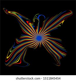Illusttration colors on black background 8
