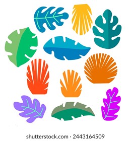 illutration vector graphic leaf vector for template, design, element, icon, etc