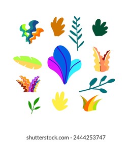 illutration vector graphic leaf vector for template, design, element, icon, etc	