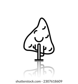 illutration vector graphic of tree, tree outline icon, suitable used for nature, plants, education, and etc