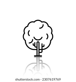 illutration vector graphic of tree, tree outline icon, suitable used for nature, plants, education, and etc