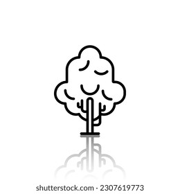 illutration vector graphic of tree, tree outline icon, suitable used for nature, plants, education, and etc