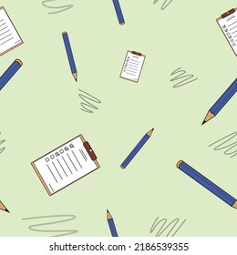 illutration vector grapich of pencil and list notes