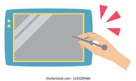 illutstration of tablet for elementary students