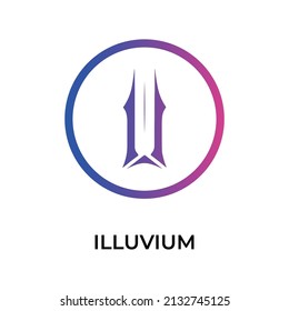 Illuvium Cryptocurrency token icon. ILV token symbol. Cryptocurrency vector icon. Flat Vector illustration - Vector