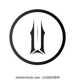 Illuvium Cryptocurrency token icon. ILV token symbol. Cryptocurrency vector icon. Flat Vector illustration - Vector