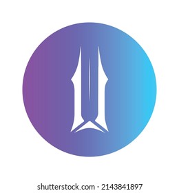 Illuvium Cryptocurrency token icon. ILV token symbol. Cryptocurrency vector icon. Flat Vector illustration - Vector