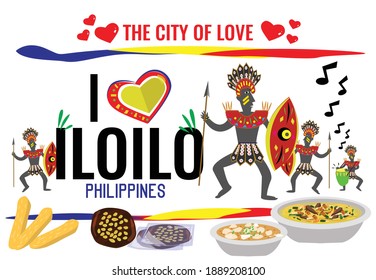Iloilo City Philippines Concept. Editable Clip Art. 